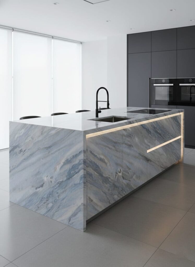 Blat de bucătărie din piatră naturală – lucrare Kawa Stone