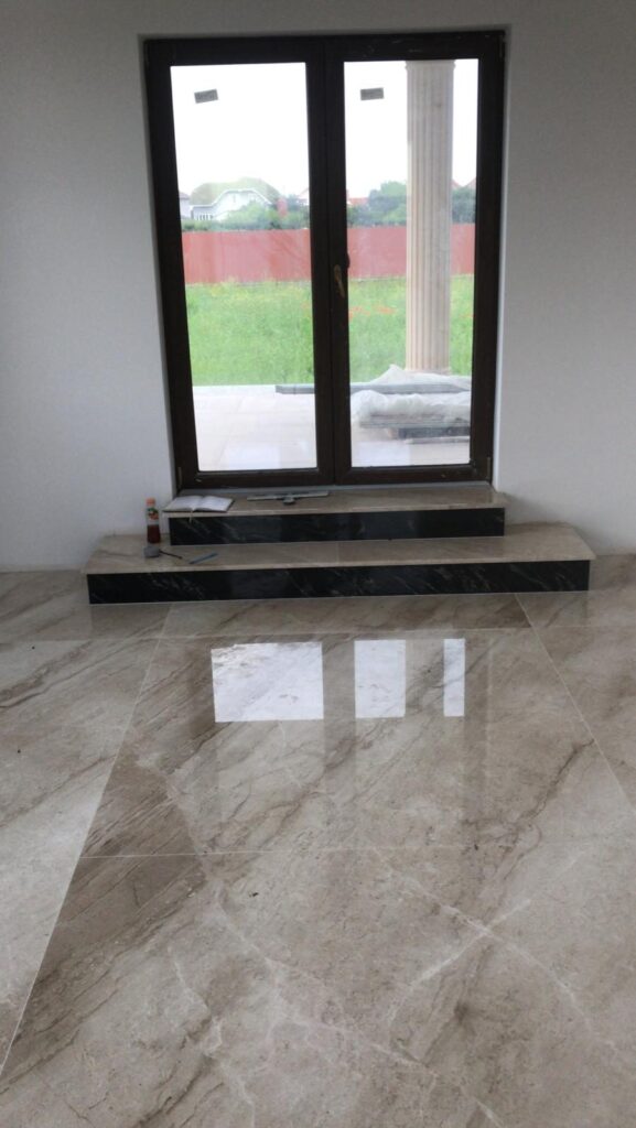 Pardoseală din piatră naturală – lucrare Kawa Stone