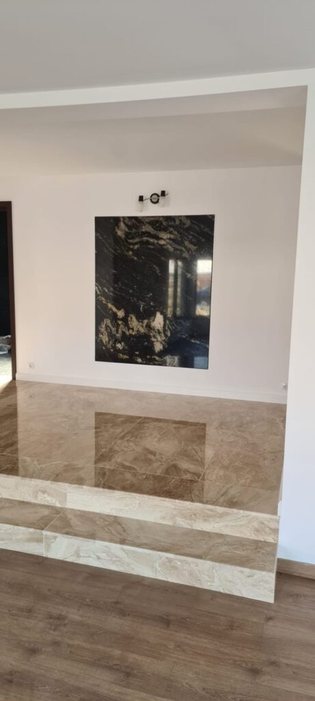 Pardoseală din piatră naturală – lucrare Kawa Stone